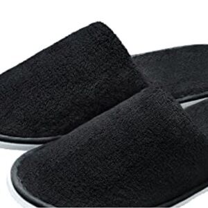 Black Closed Toe Travel Slippers